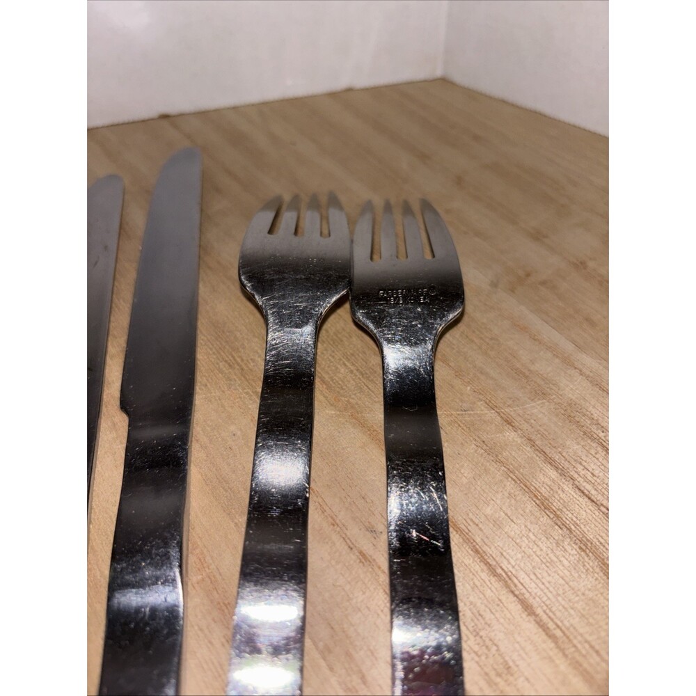 Vintage Farberware Roller Coaster Replacements Spoons Forks Dinner Knives 7 Set - Picture 7 of 8